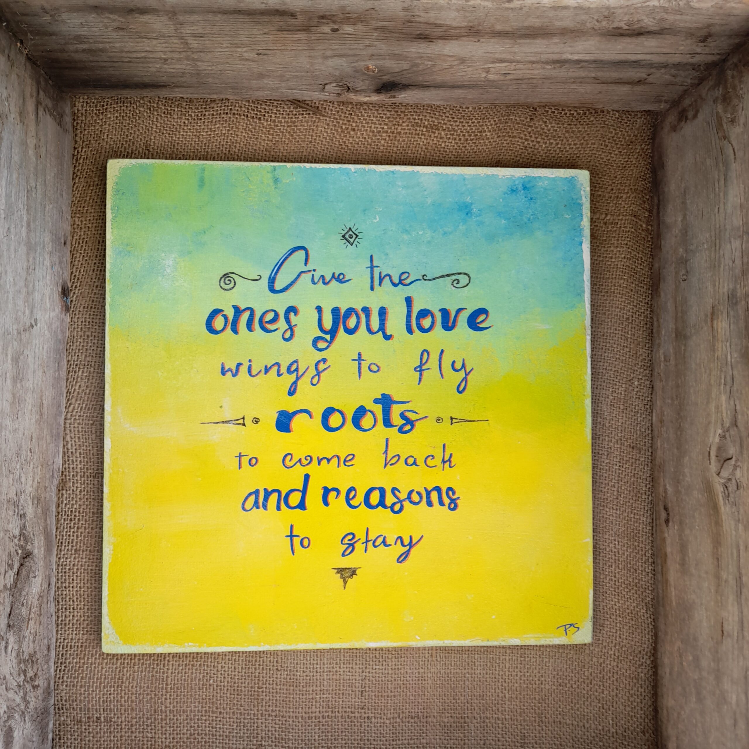 lonely negative Puzzled Positive Quote Sign - Give the Ones you Love; Wings to Fly, Roots to come  back and Reasons to Stay - Wall Art - The Positive Shop - Art & Activities